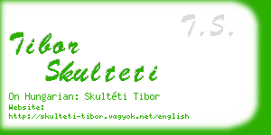 tibor skulteti business card